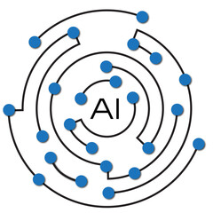 blue circle circuits colors ai