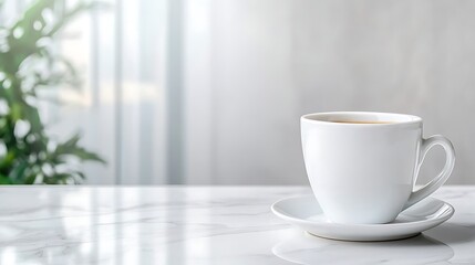 Enjoying a warm cup of coffee in a modern home space indoor still life minimalist design