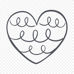 Doodle Hearts hand drawn love hearts Vector illustration