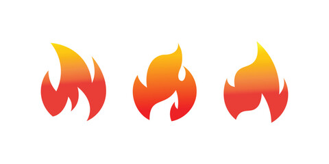 Fire Flame Pictogram Vector Icon: A Simple, Hot Icon Isolated on a White Background
