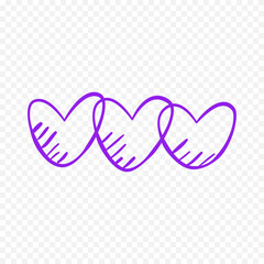 Fototapeta premium Doodle Hearts hand drawn love hearts Vector illustration