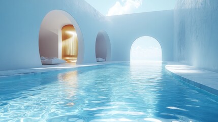 Modern Pool Oasis with Arches