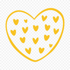 Doodle Hearts hand drawn love hearts Vector illustration