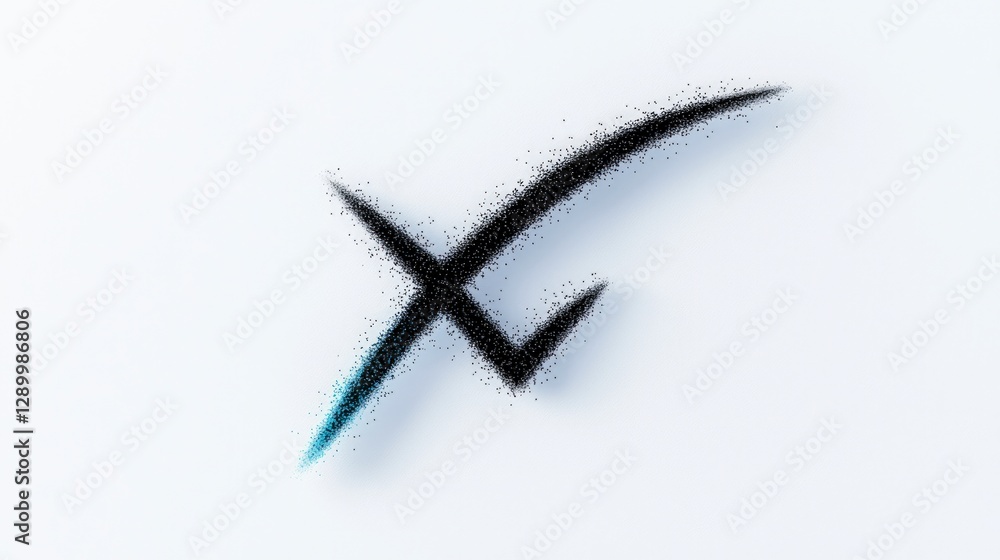 Poster abstract check mark and cross graphic design element