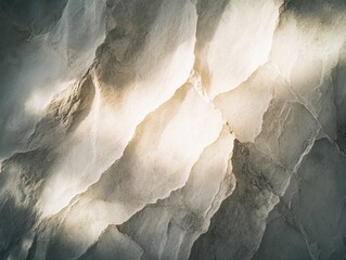 Naklejka premium Abstract Macro Shot of Layered Rock Formation with Light and Shadow