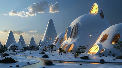 A futuristic city powered by bioenergy, utilizing agricultural waste for a continuous energy recycling loop