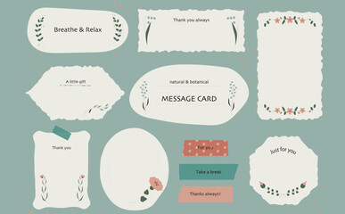 ボタニカルメッセージカード