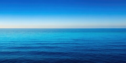 Fototapeta premium Gradual transition from light sky blue at top to deep navy blue at bottom, oceanic hues