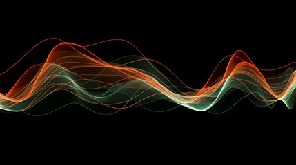 Bright Neon Audio Waves
