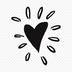 Doodle Hearts hand drawn love hearts Vector illustration