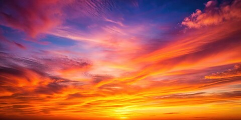 Fototapeta premium Colorful sunset gradient background with warm oranges and pinks hues, vibrant, sky, vibrant, sky, clouds