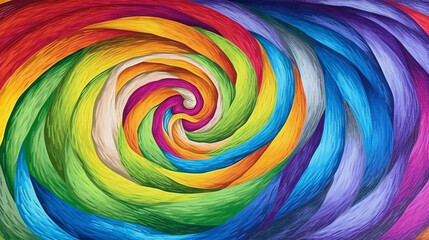 Abstract Rainbow Painting