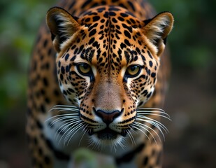 Obraz premium The Star Tiger whose skin is filled with round patterns and contrasting colors, its mysterious nature, every step is agile, reflecting strength and elegance in one body