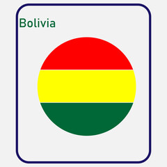 Bolivia country flag icon vectors