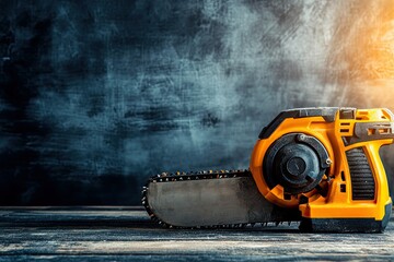 Construction Carpentry Tools Electric Corded Circular Saw Cordless Drill on Background