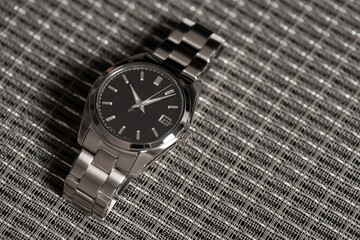 black dial luxury men wrist watch