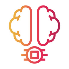 artificial intelligence Line Gradient Icon