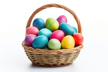 Basket egg easter food.