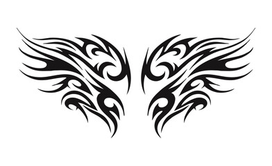 tribal tattoo wings design