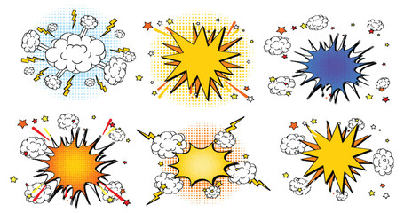 Colorful Comic Book Explosion Effects