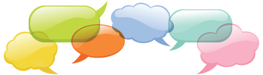 Colorful Speech Bubbles Communication