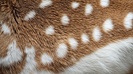 Close-up of fawn's spotted fur texture.