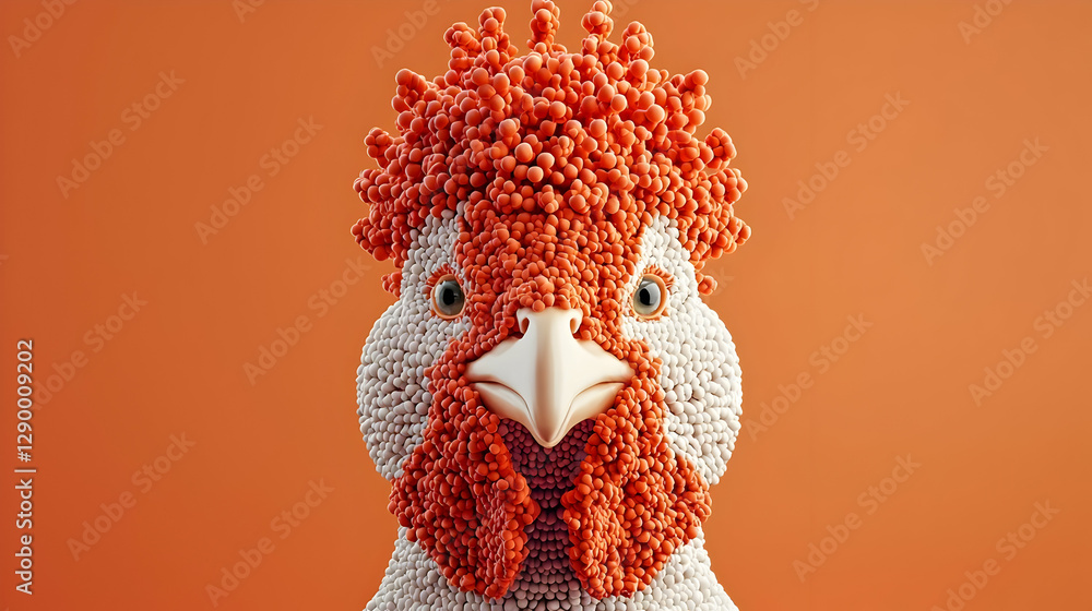 Poster h5n1 bird flu visualization, an intricate illustration depicting the virus's structure with a vibran