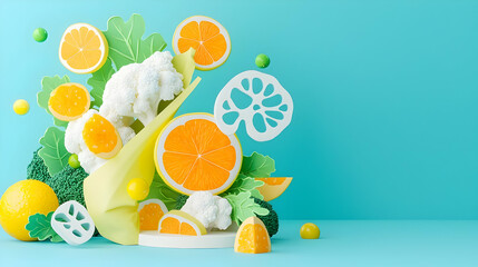 Vibrant Paper Bag of Fresh Vegetables and Fruits, a colorful assortment showcasing the bounty of healthy eating and nutrition.