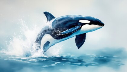 Obraz premium dolphin jumping out of water