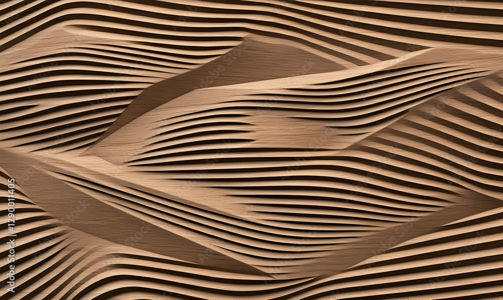 Poster intricate laser engraved geometric patterns, a mesmerizing blend of abstract shapes and lines creati