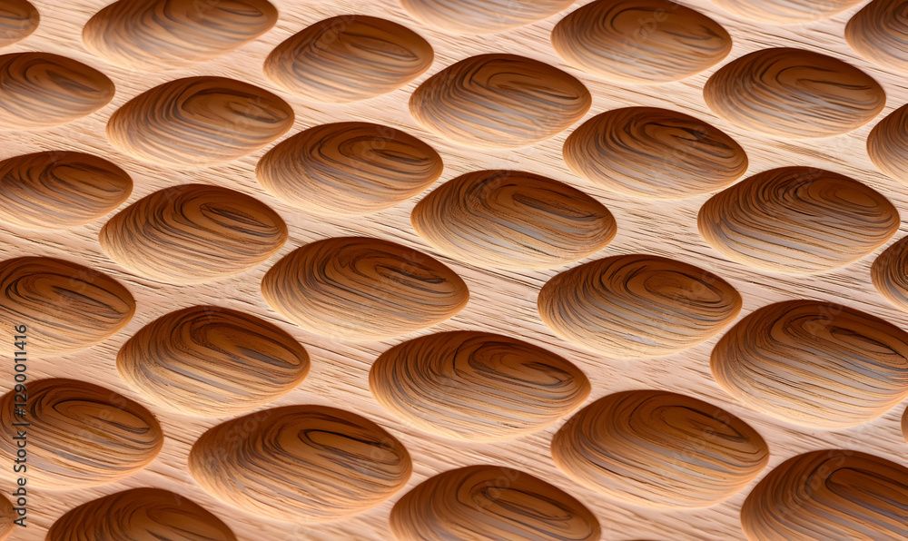Poster geometric harmony, an intricate display of laser-engraved abstract patterns, showcasing a fusion of 
