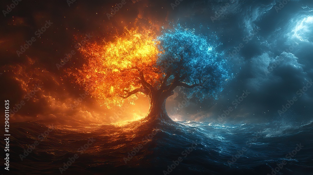 Aufkleber bible old testament creation genesis the tree of life and the the tree of knowledge of good and evil