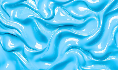 Obraz premium Vibrant Blue Gel Pattern, A striking visual of glossy blue gel with rich textures, perfect for cosmetic product design or branding.