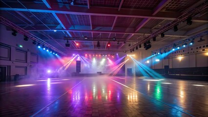 Colorful Concert Lighting Showcasing a Modern Entertainment Venue