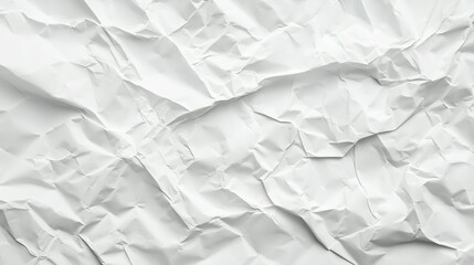 Fototapeta premium A close up image of a wrinkled white paper surface