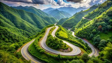 Fototapeta premium winding road in the mountains