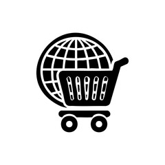 Global E-Commerce Shopping Cart Icon
