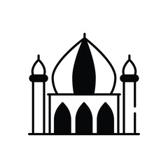 Mosque Silhouette Vector icon