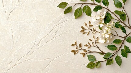 Hyper-realistic white ceramic tiles with embedded golden leaves, resembling ancient fossil imprints shining under warm candleligh