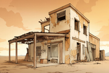 A house with a porch and a garage