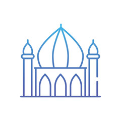 Mosque Silhouette Vector icon