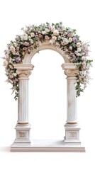 Fototapeta premium Architecture photo of a arch flower wedding decor.