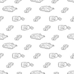 artist tool pattern. art supplies seamless pattern. doodle artist kit seamless pattern. doodle art material background