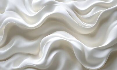 Fototapeta premium Abstract Wavy White Background, Generative AI