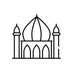 Mosque Silhouette Vector icon