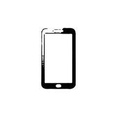Modern Smartphone Black and White Illustration