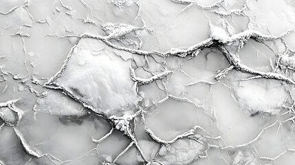 surface with cracks and intricate frost patterns 