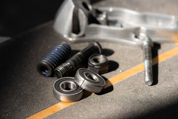 Broken stainless steel bearing.