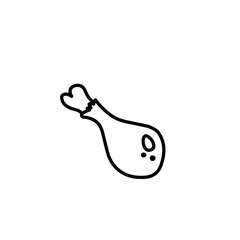 hand drawn chicken thigh outline