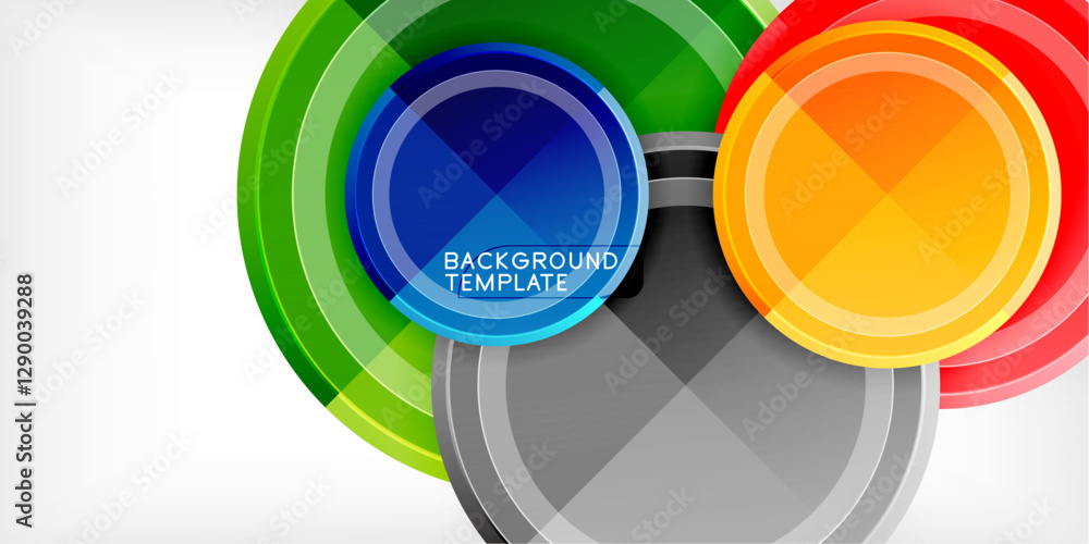 Poster geometric design abstract background - circles